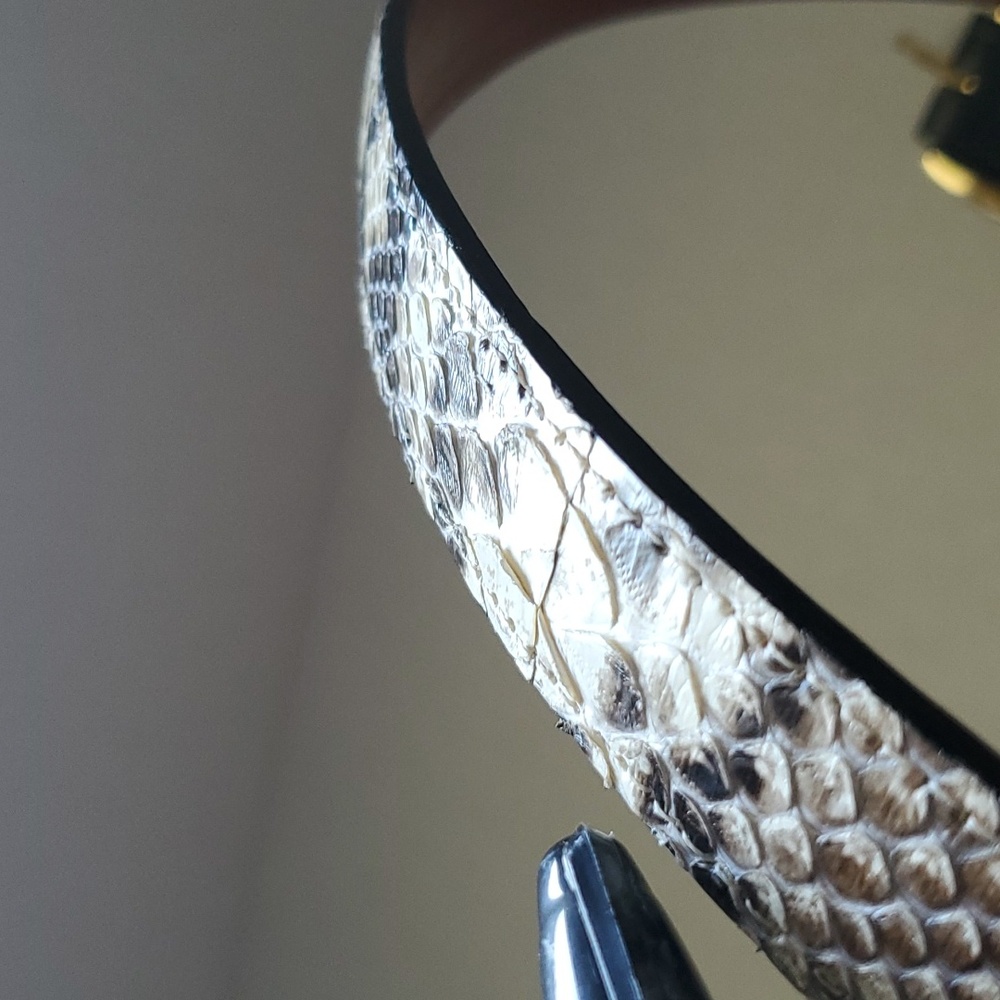 Snakeskin Genuine Leather Belt  sz 38 - Picture 12 of 13